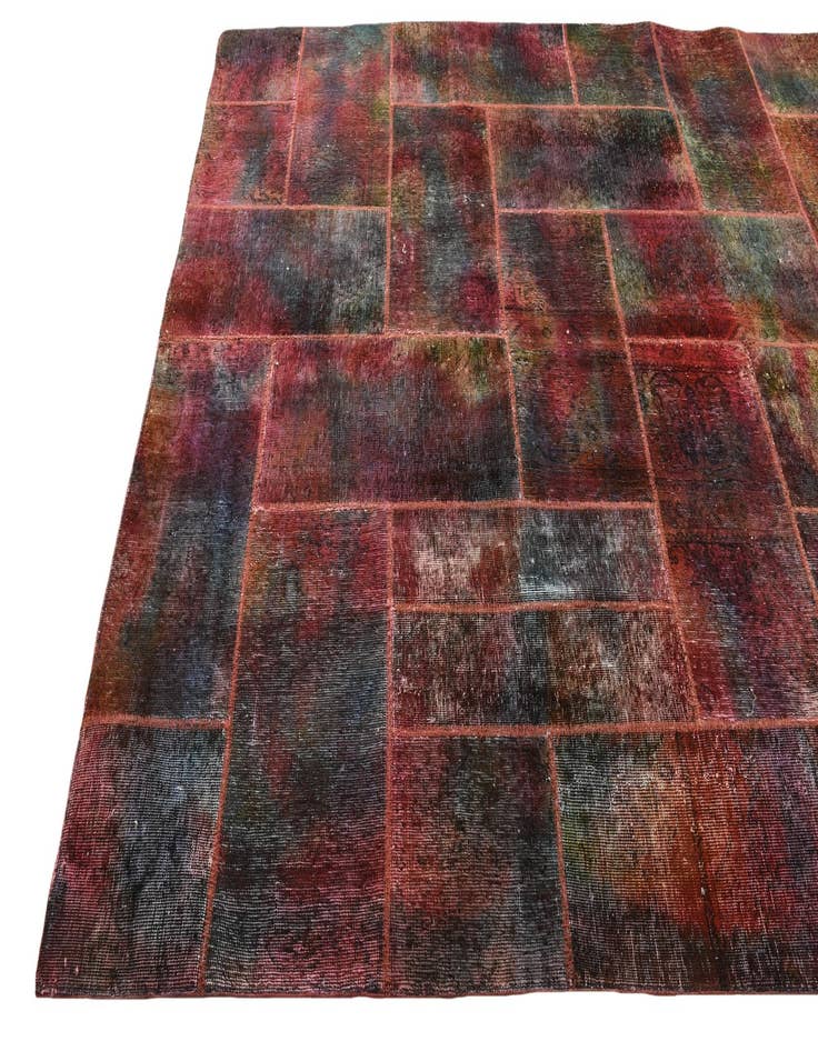 Detail image of  6' 8 x 10'  Hand Knotted Ultra Vintage Persian Wool Rug