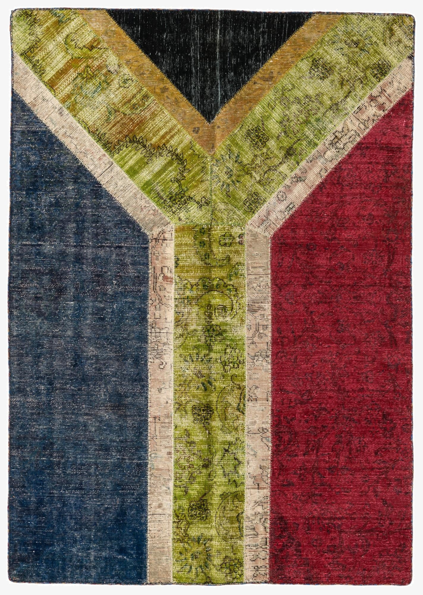  4' 8 x 6' 7  Hand Knotted Ultra Vintage Persian Wool Rug