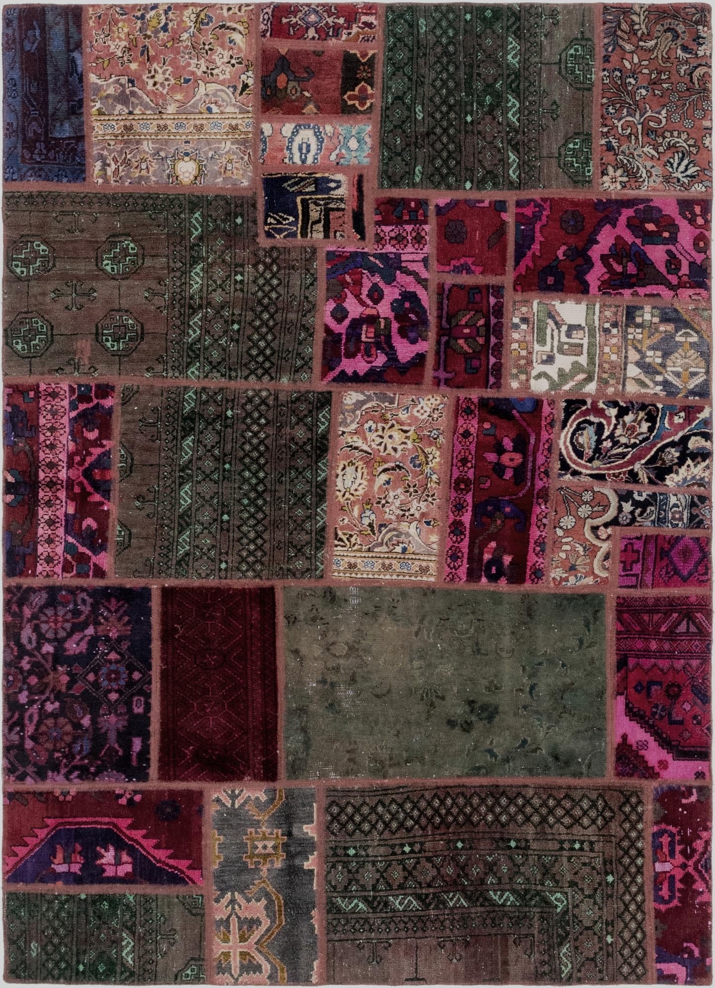  5' 4 x 7' 6  Hand Knotted Ultra Vintage Persian Wool Rug