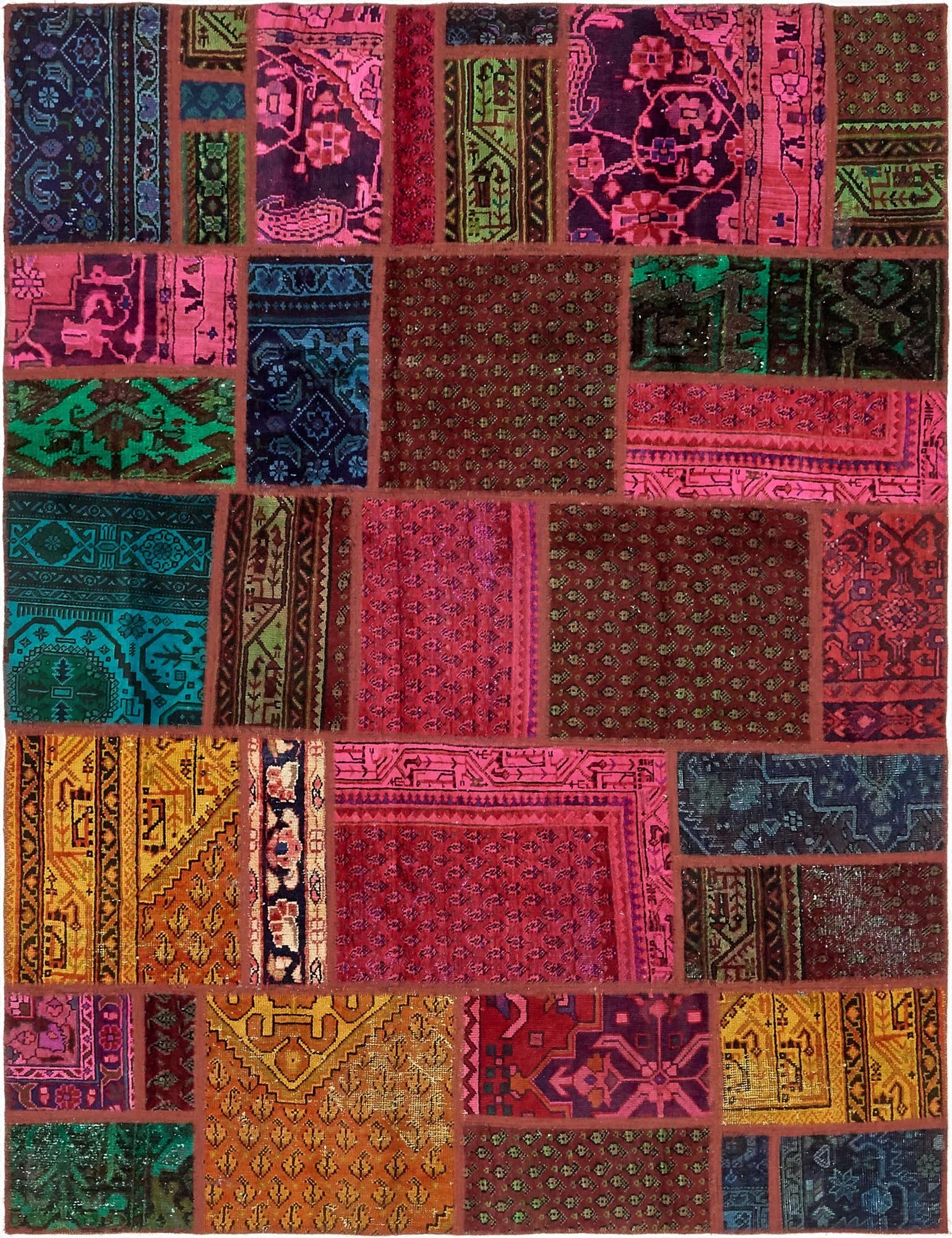  5' 10 x 7' 7  Hand Knotted Ultra Vintage Persian Wool Rug