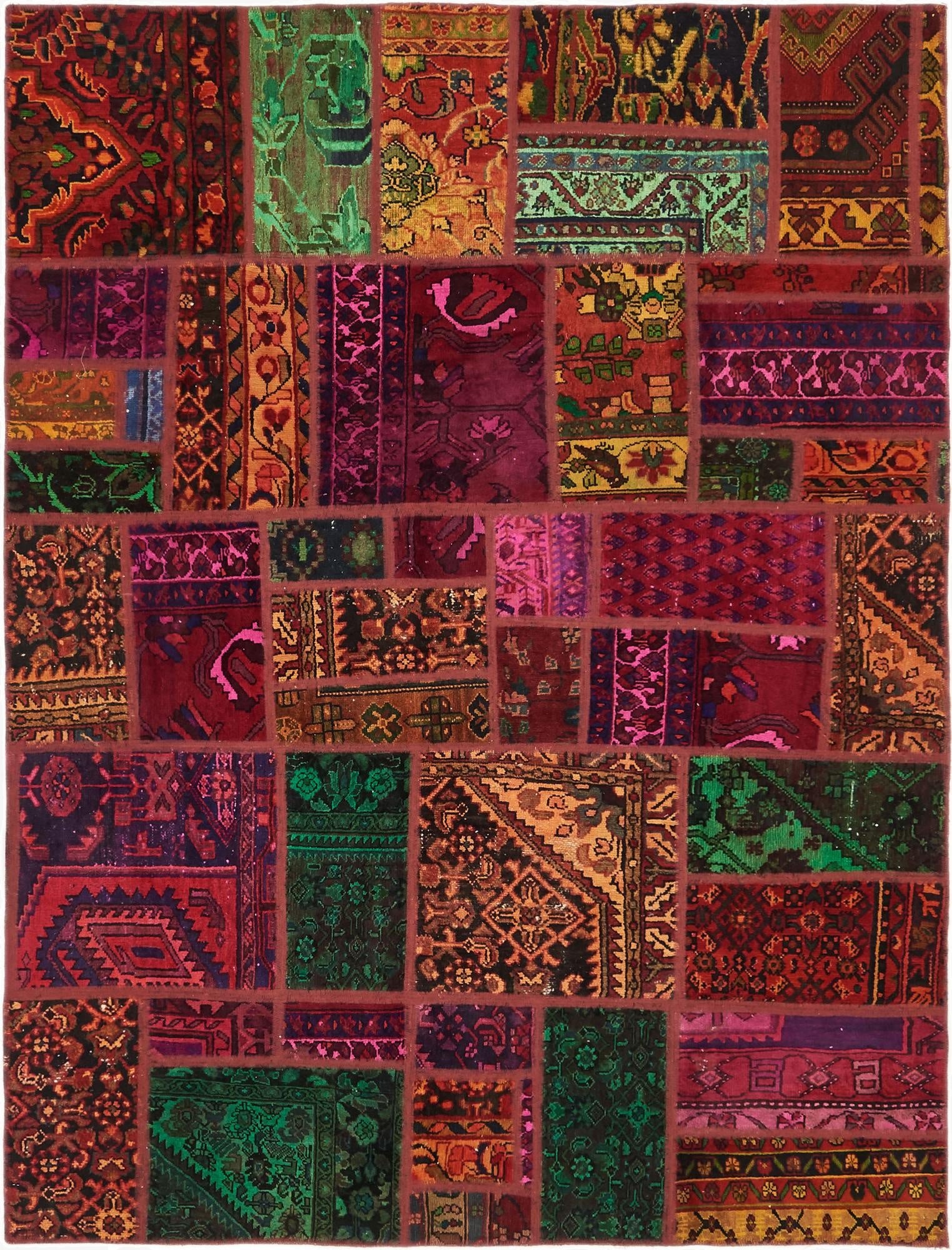  5' 9 x 7' 8  Hand Knotted Ultra Vintage Persian Wool Rug