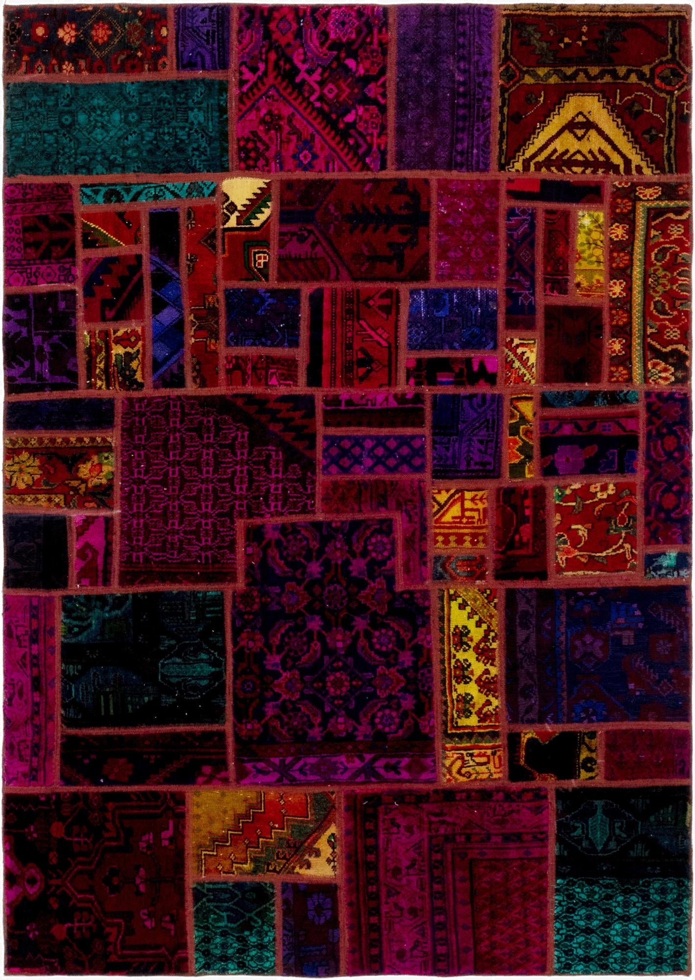  5' 6 x 7' 10  Hand Knotted Ultra Vintage Persian Wool Rug