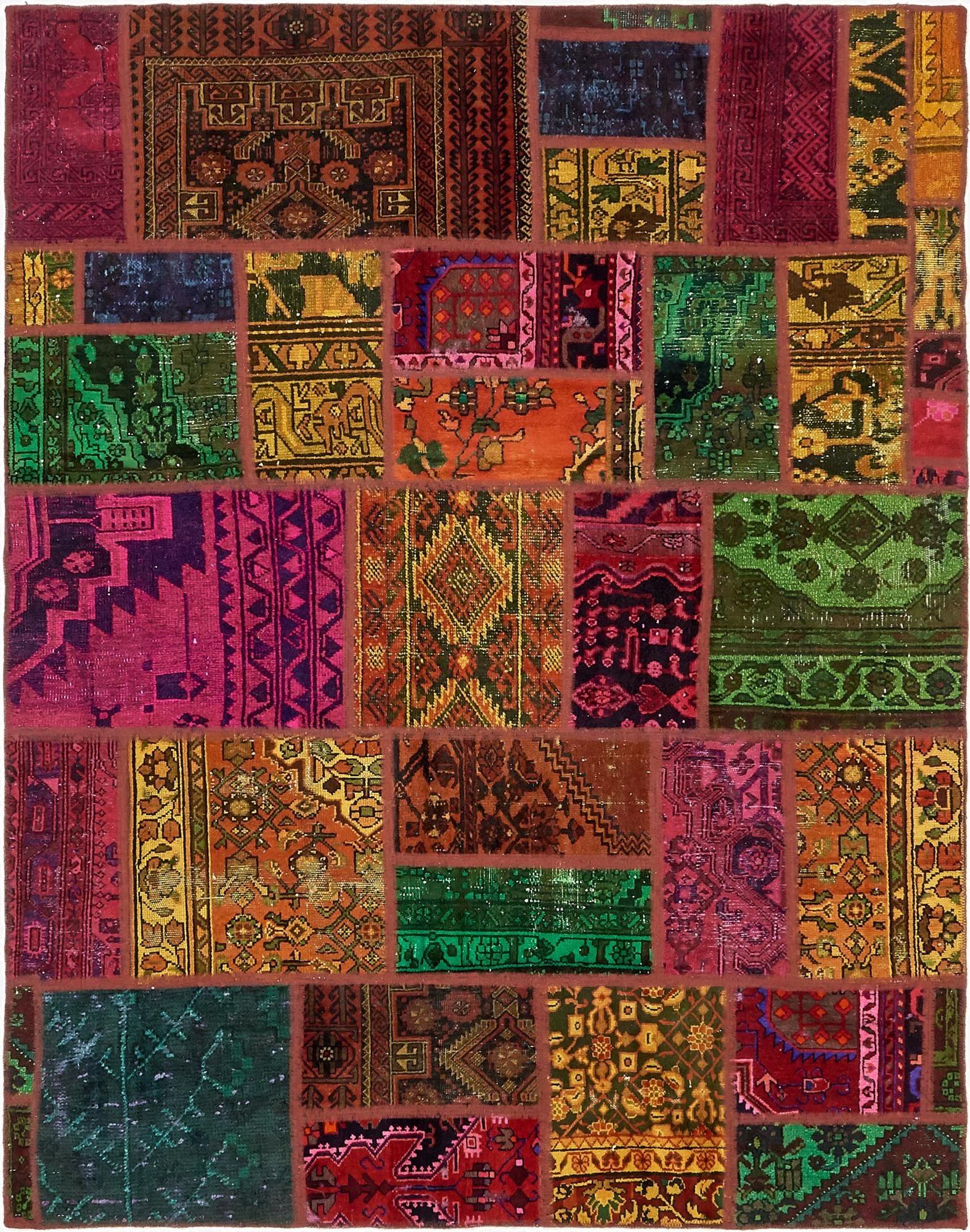  5' 10 x 7' 5  Hand Knotted Ultra Vintage Persian Wool Rug