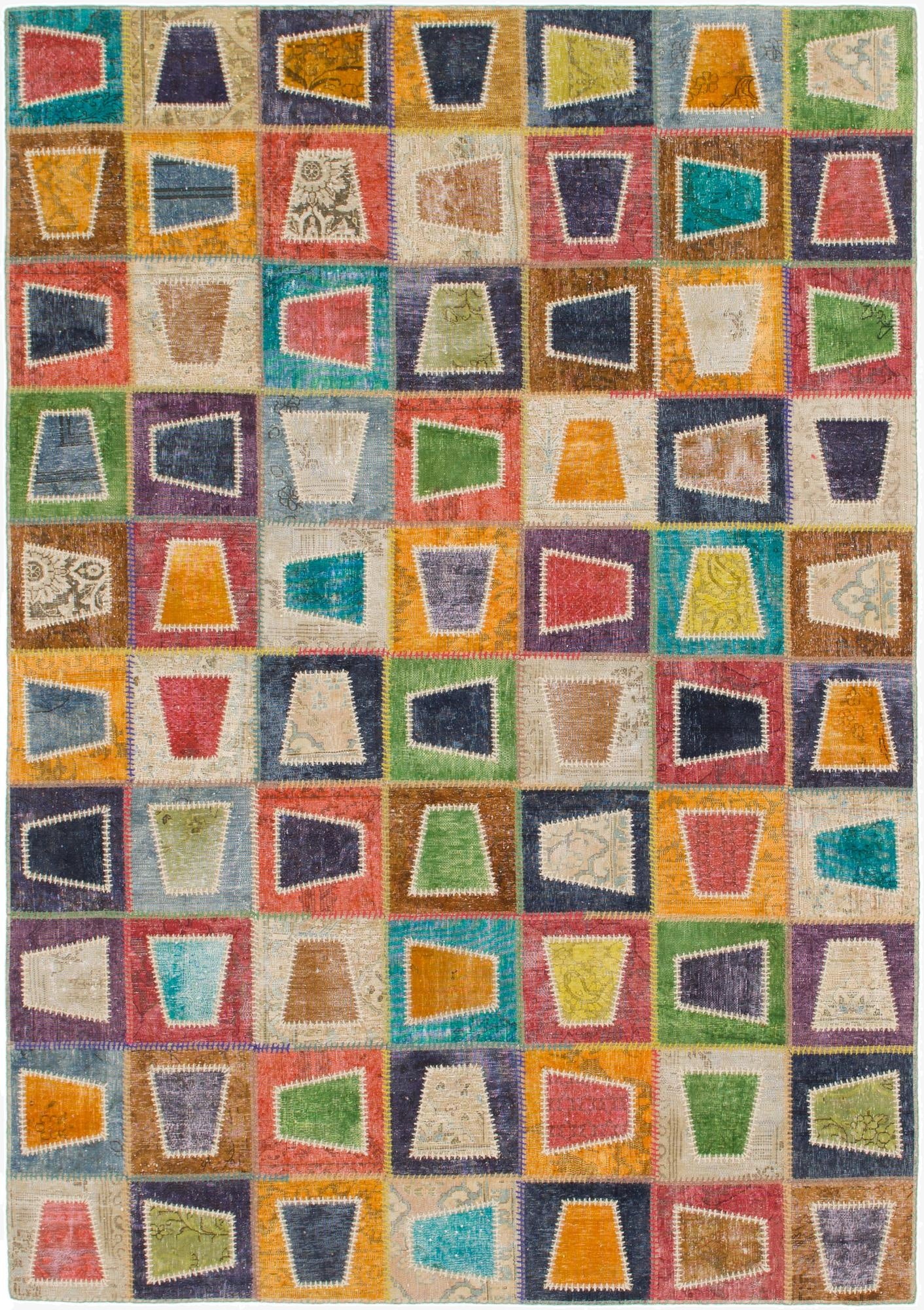  7' x 10'  Hand Knotted Ultra Vintage Persian Wool Rug