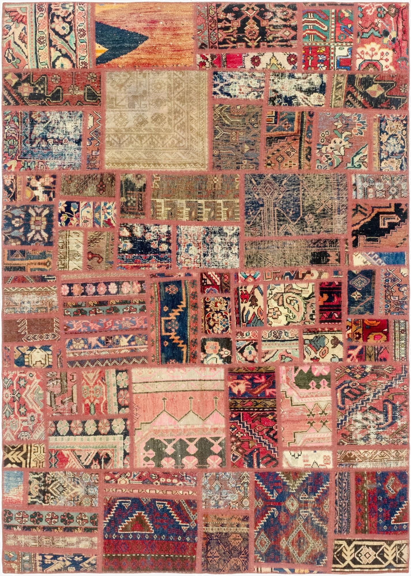  6' 2 x 8' 8  Hand Knotted Ultra Vintage Persian Wool Rug