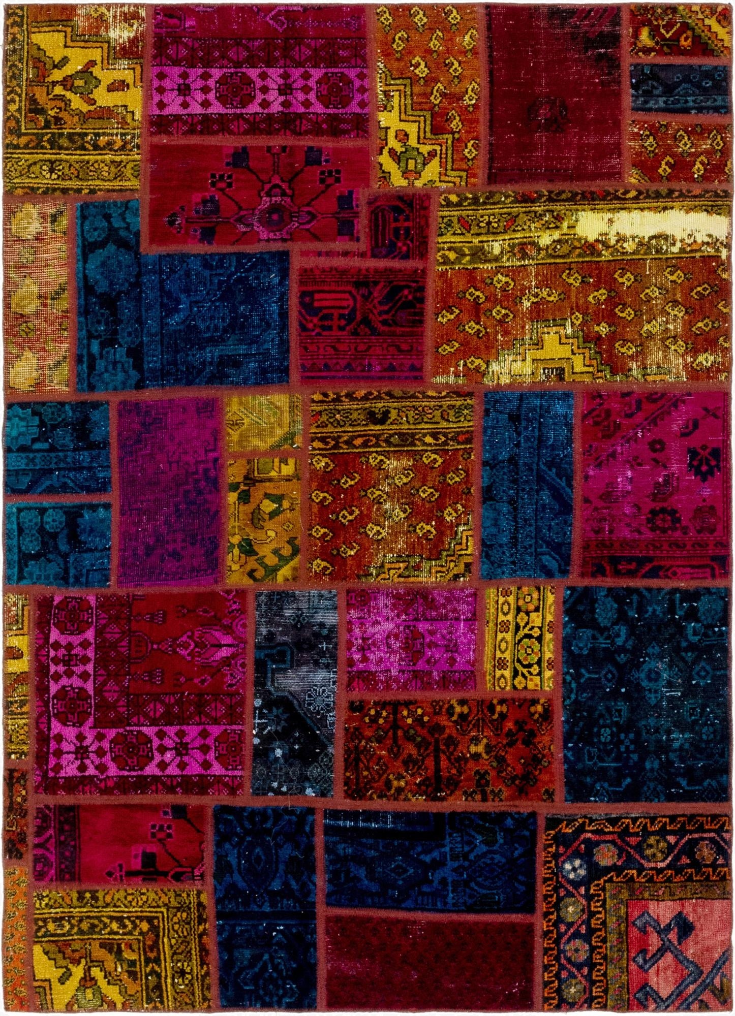  5' 6 x 7' 8  Hand Knotted Ultra Vintage Persian Wool Rug