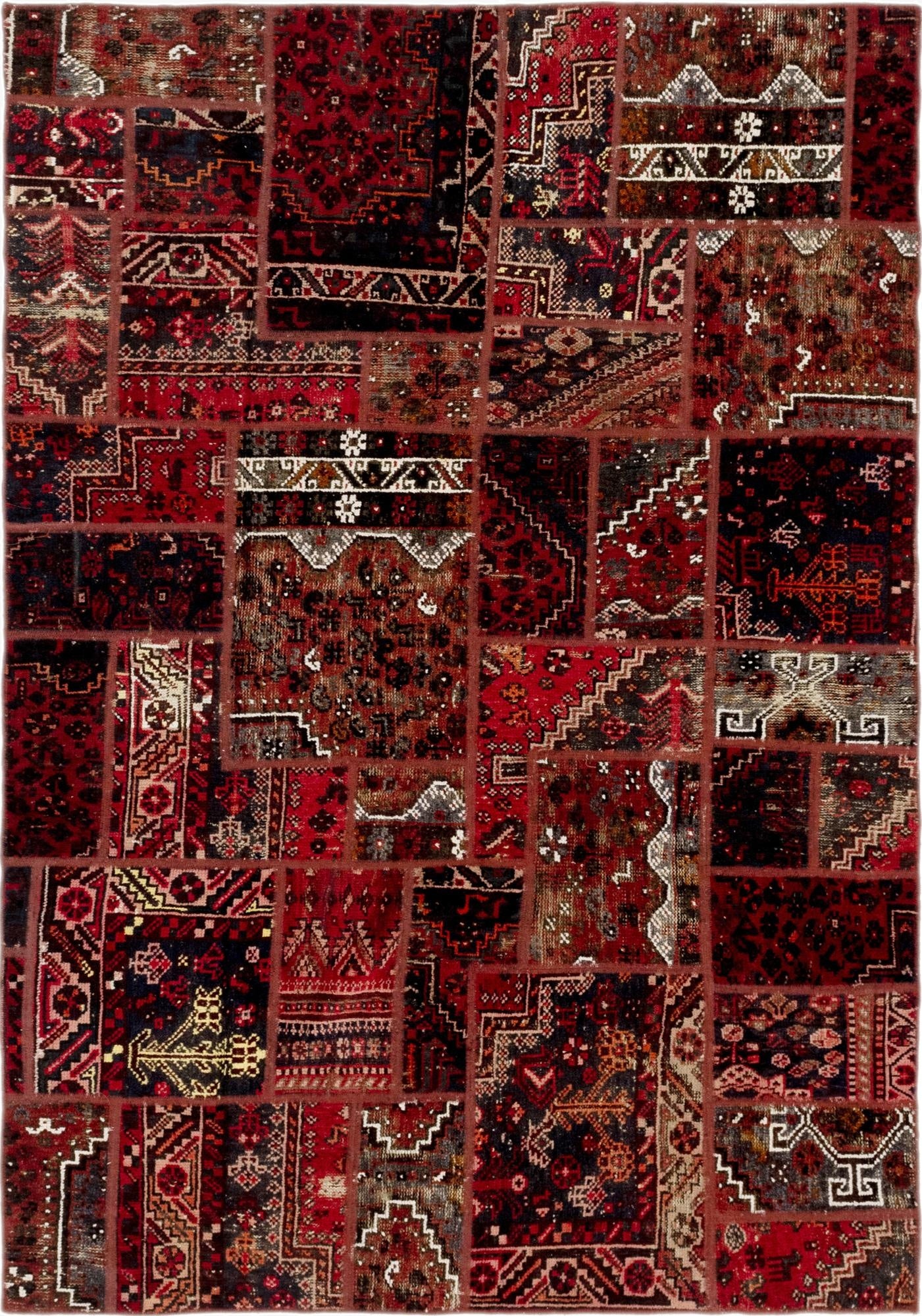  6' 2 x 9' 2  Hand Knotted Ultra Vintage Persian Wool Rug