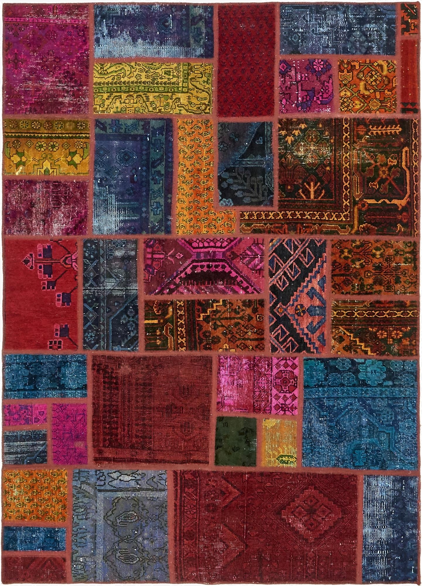  5' 6 x 7' 9  Hand Knotted Ultra Vintage Persian Wool Rug