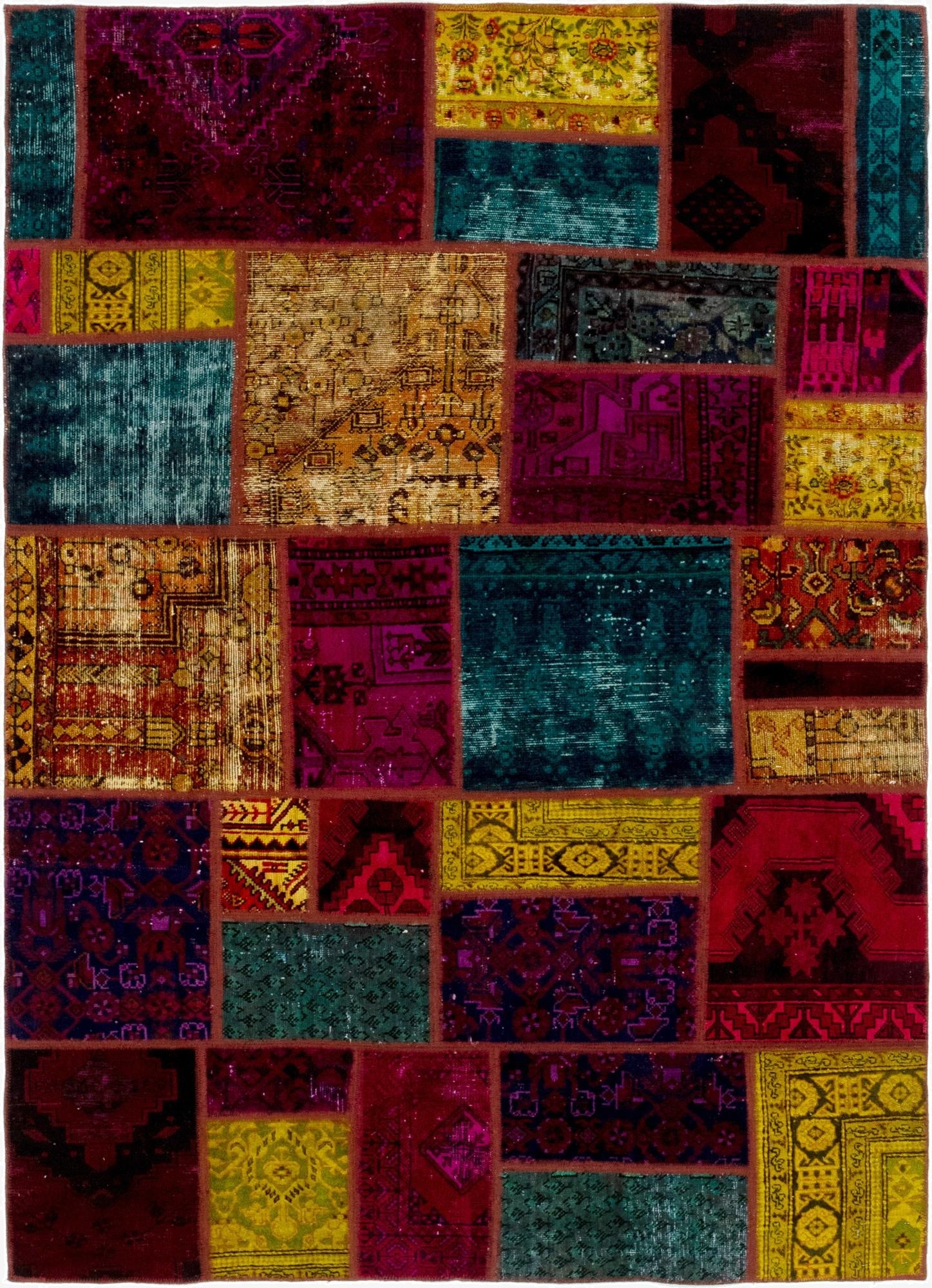  5' 7 x 8'  Hand Knotted Ultra Vintage Persian Wool Rug