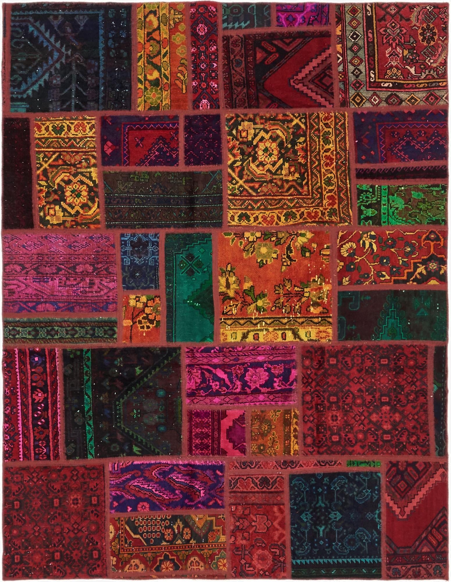  5' 8 x 7' 6  Hand Knotted Ultra Vintage Persian Wool Rug