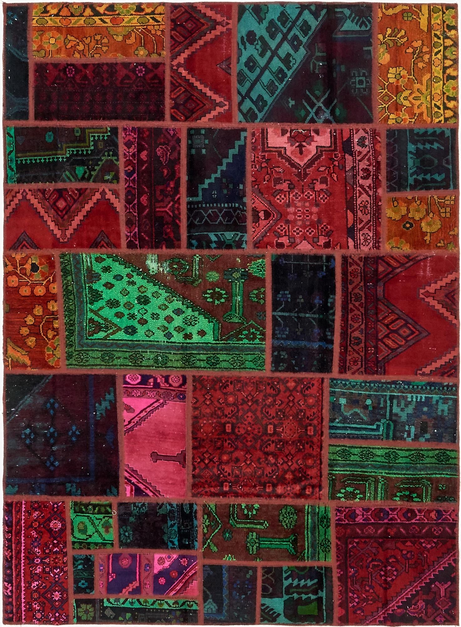  5' 6 x 7' 6  Hand Knotted Ultra Vintage Persian Wool Rug