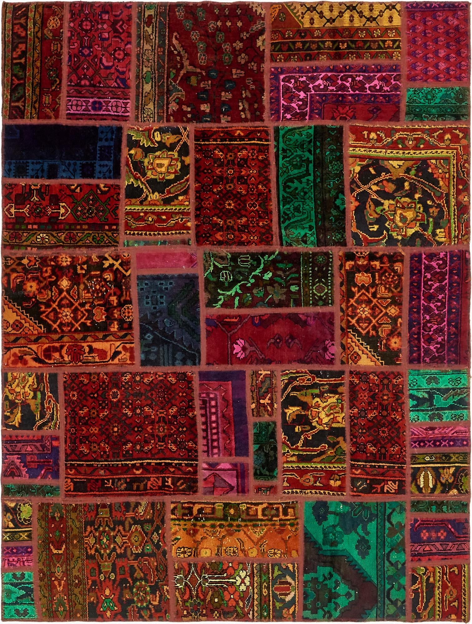  5' 8 x 7' 8  Hand Knotted Ultra Vintage Persian Wool Rug