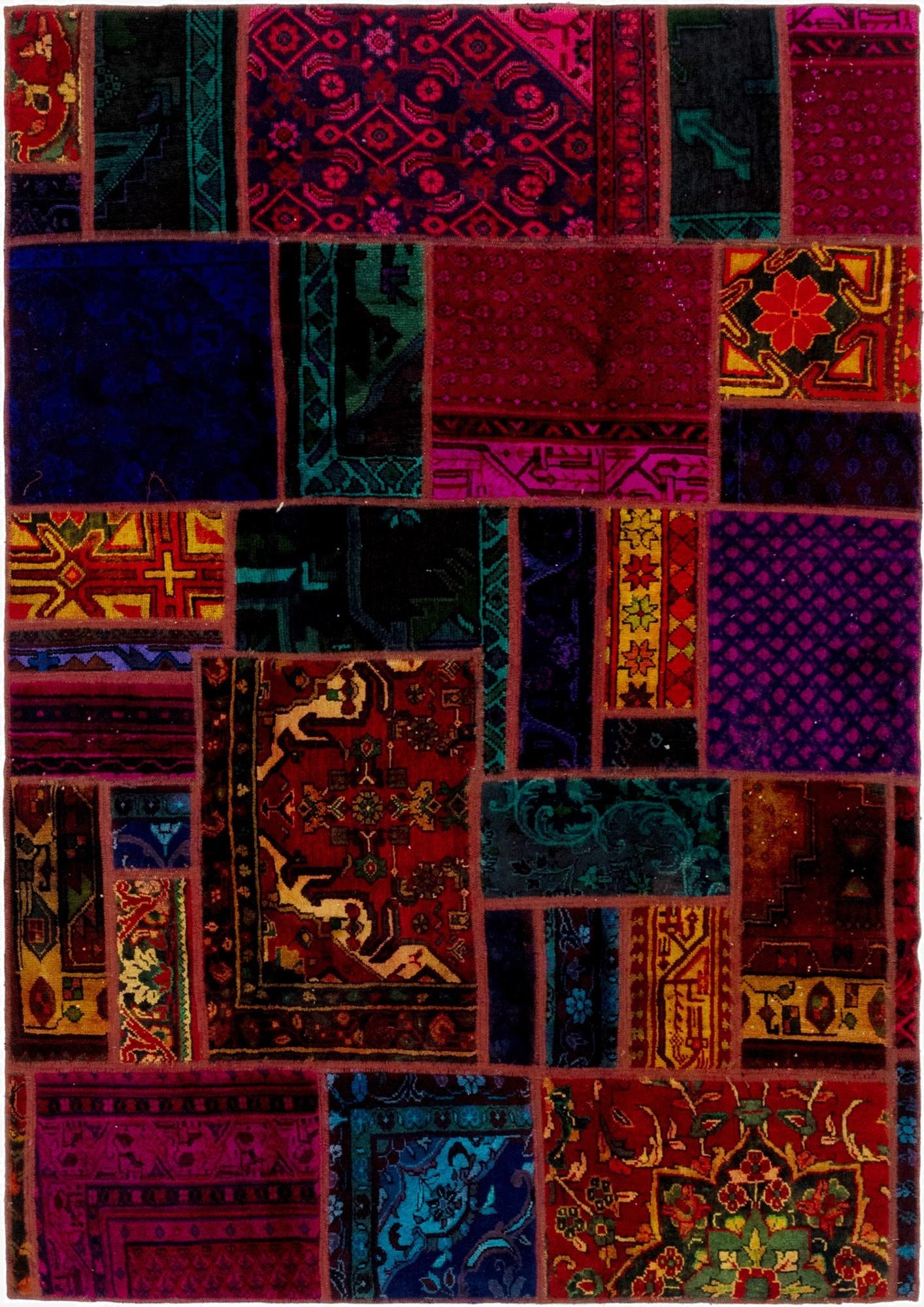  5' 3 x 7' 6  Hand Knotted Ultra Vintage Persian Wool Rug