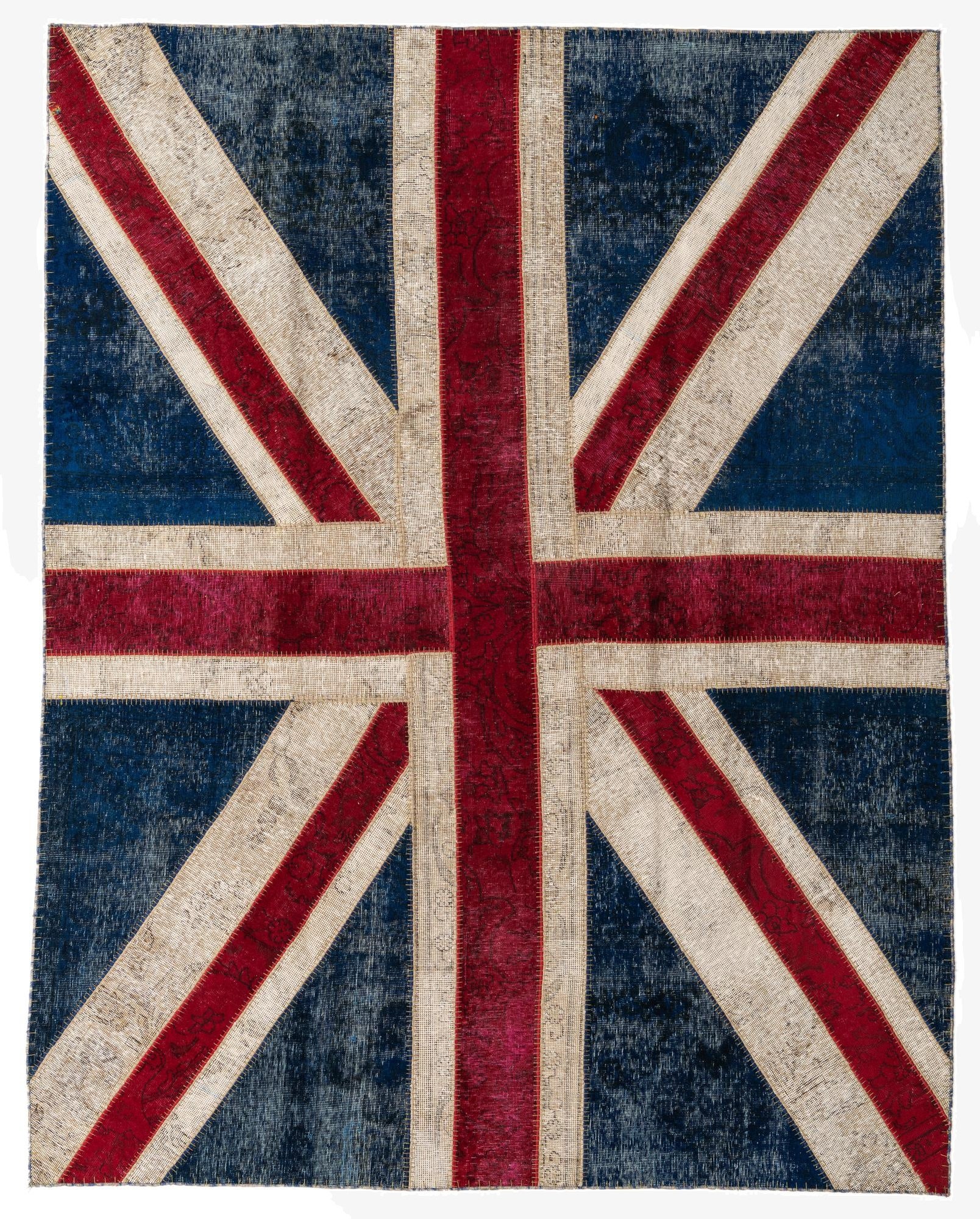  7' 1 x 9' 1  Hand Knotted Ultra Vintage Persian Wool Rug