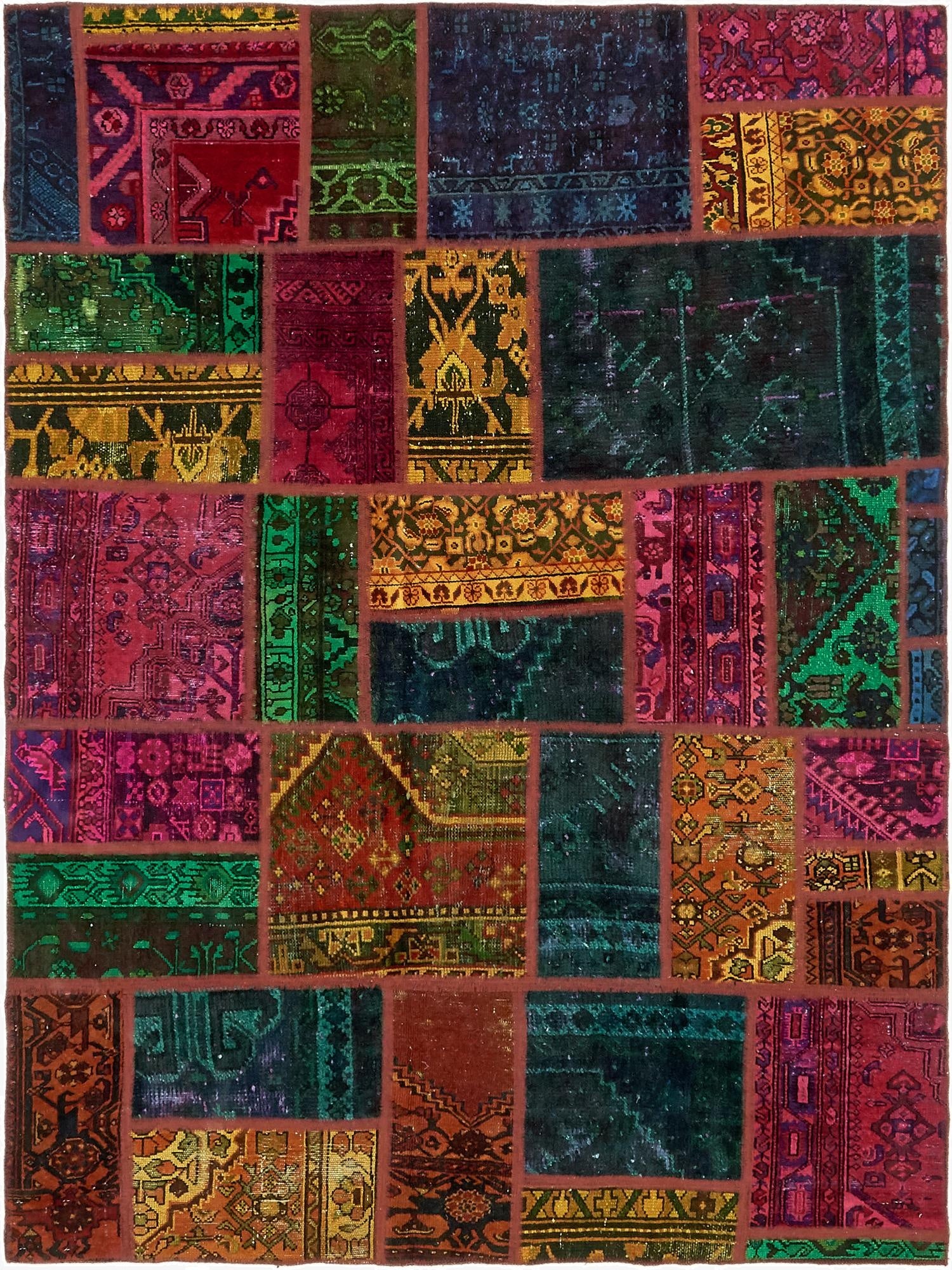  5' 9 x 7' 7  Hand Knotted Ultra Vintage Persian Wool Rug