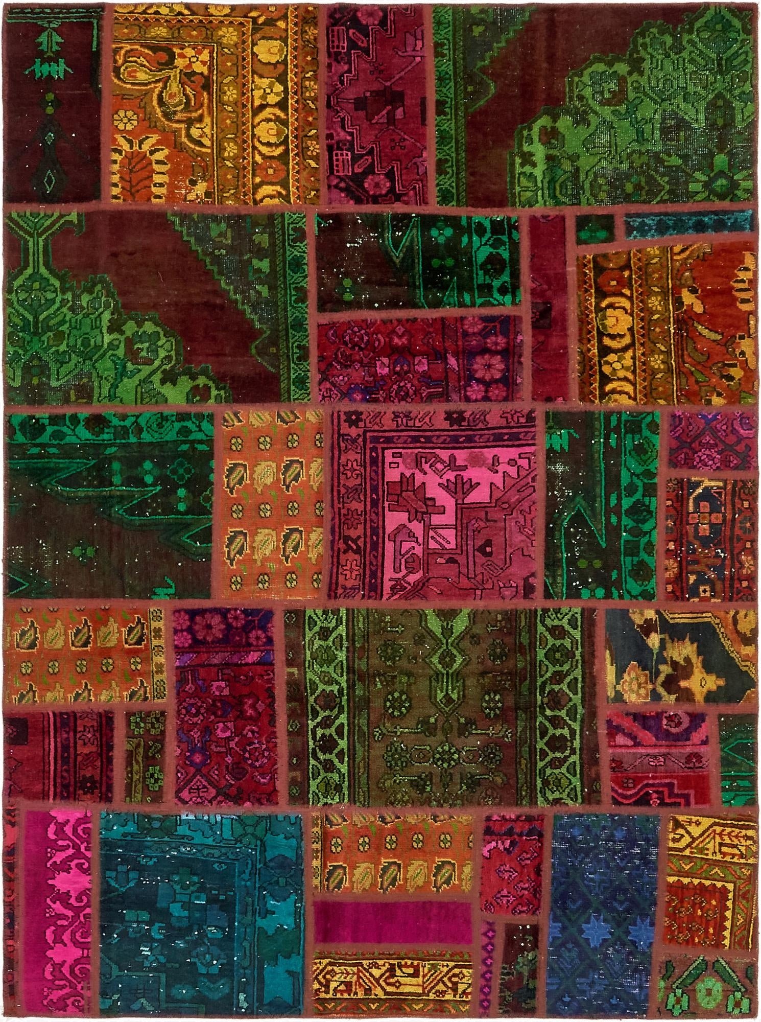  5' 8 x 7' 9  Hand Knotted Ultra Vintage Persian Wool Rug