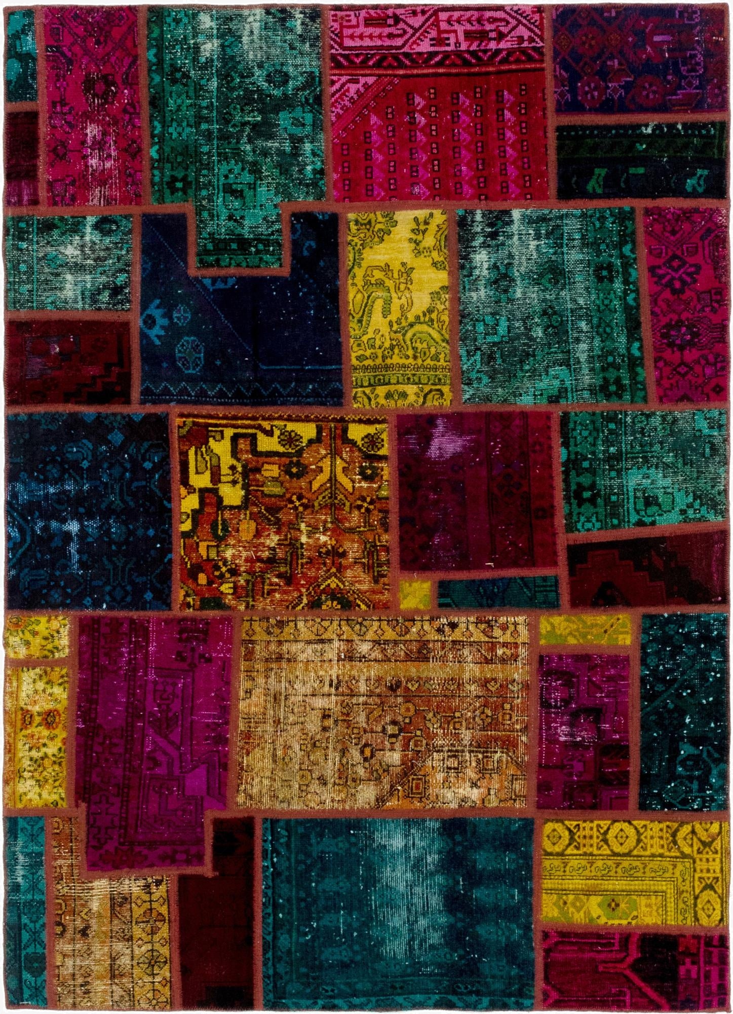  5' 6 x 7' 8  Hand Knotted Ultra Vintage Persian Wool Rug