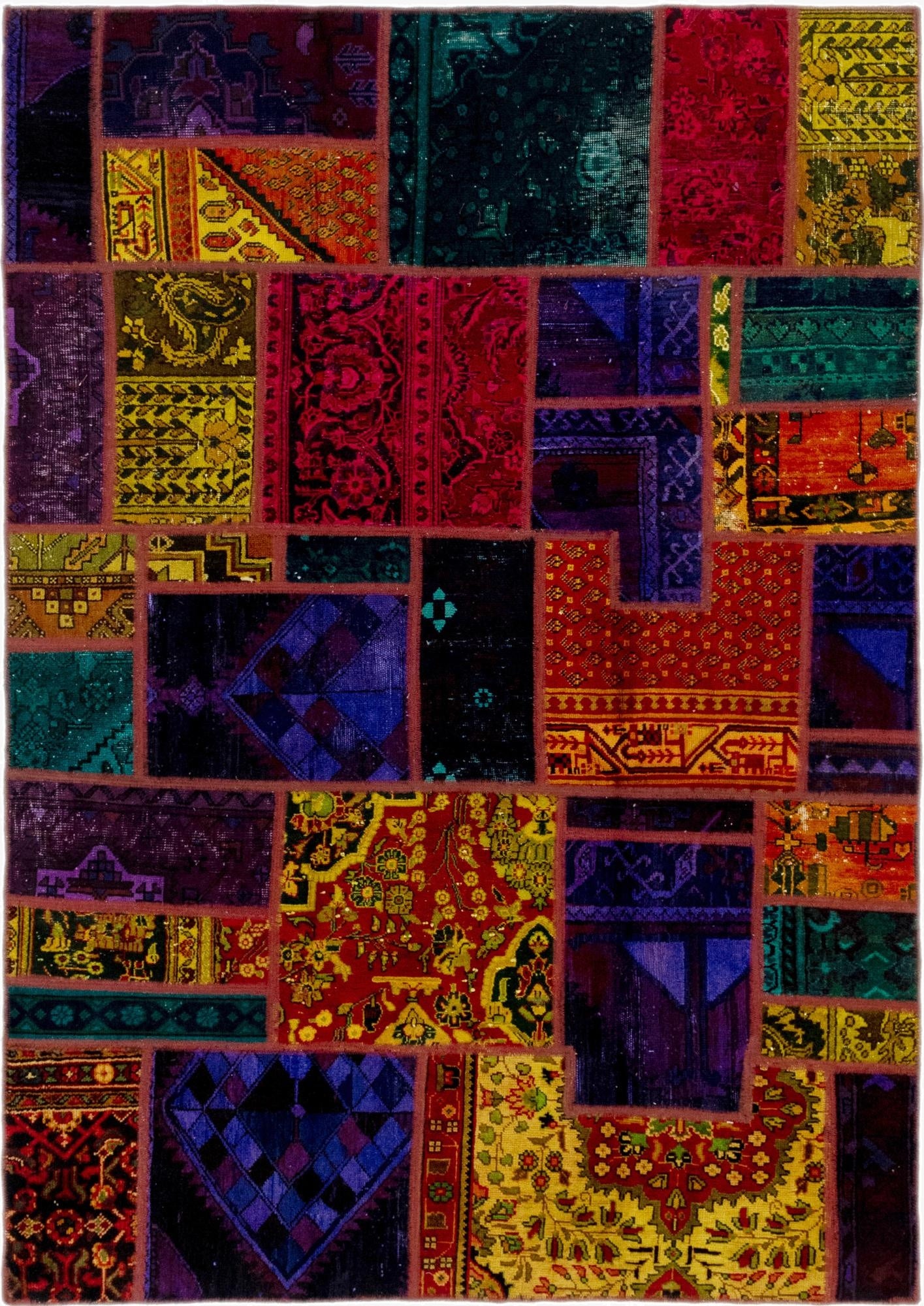  5' 6 x 7' 8  Hand Knotted Ultra Vintage Persian Wool Rug