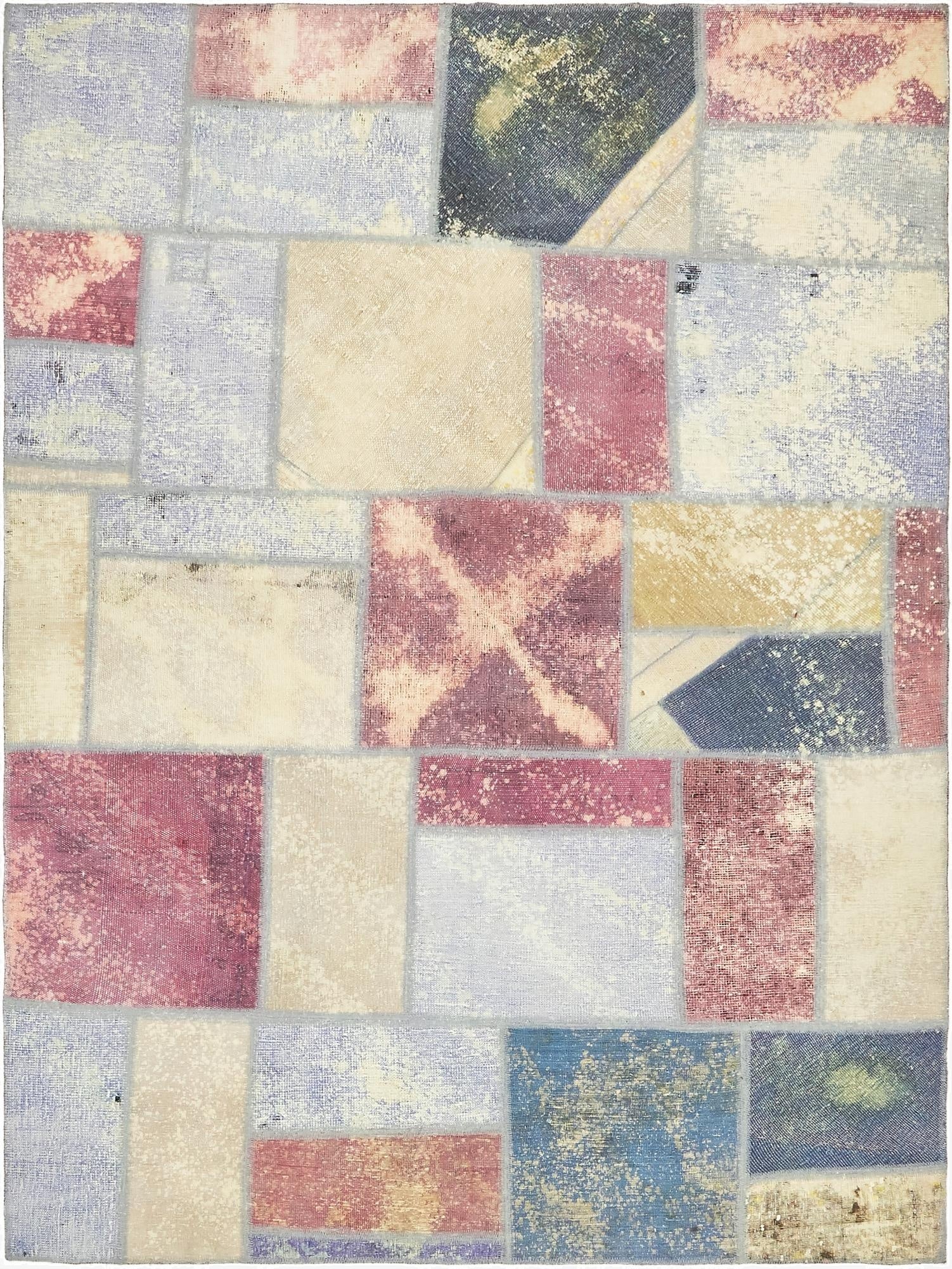  5' 8 x 7' 9  Hand Knotted Ultra Vintage Persian Wool Rug