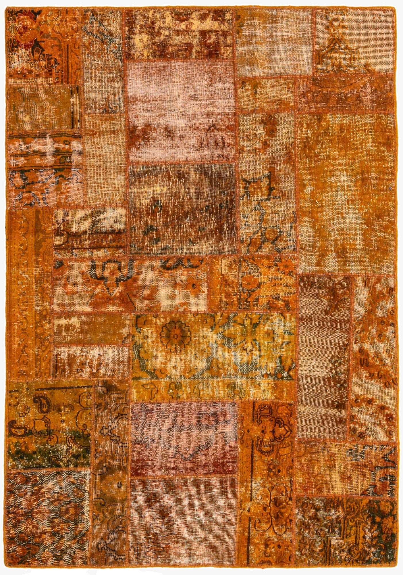  4' x 5' 10  Hand Knotted Ultra Vintage Persian Wool Rug