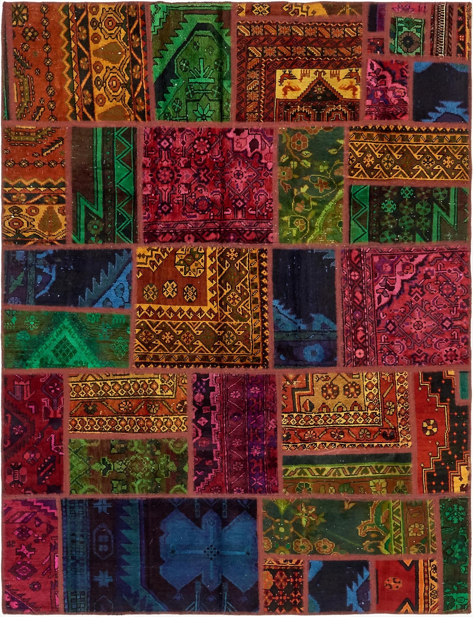  5' 8 x 7' 5  Hand Knotted Ultra Vintage Persian Wool Rug