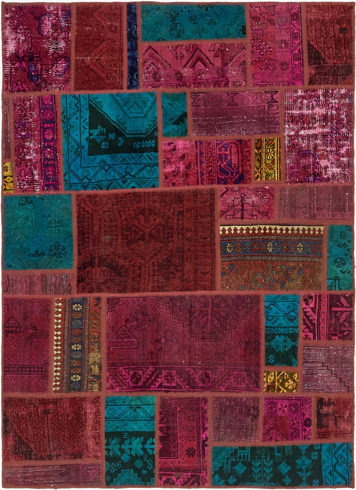  5' 6 x 7' 7  Hand Knotted Ultra Vintage Persian Wool Rug