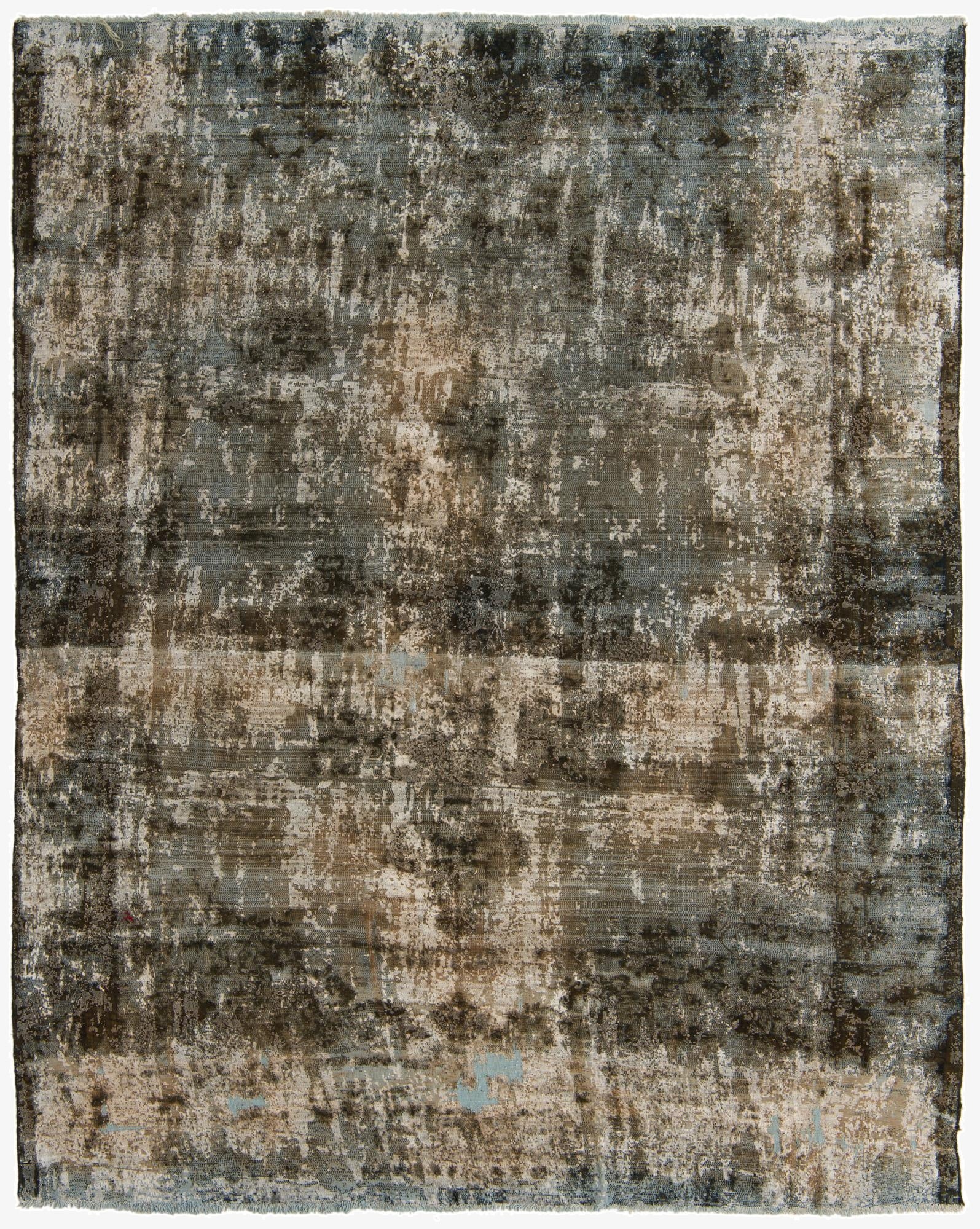  6' 10 x 8' 9  Hand Knotted Ultra Vintage Persian Wool Rug