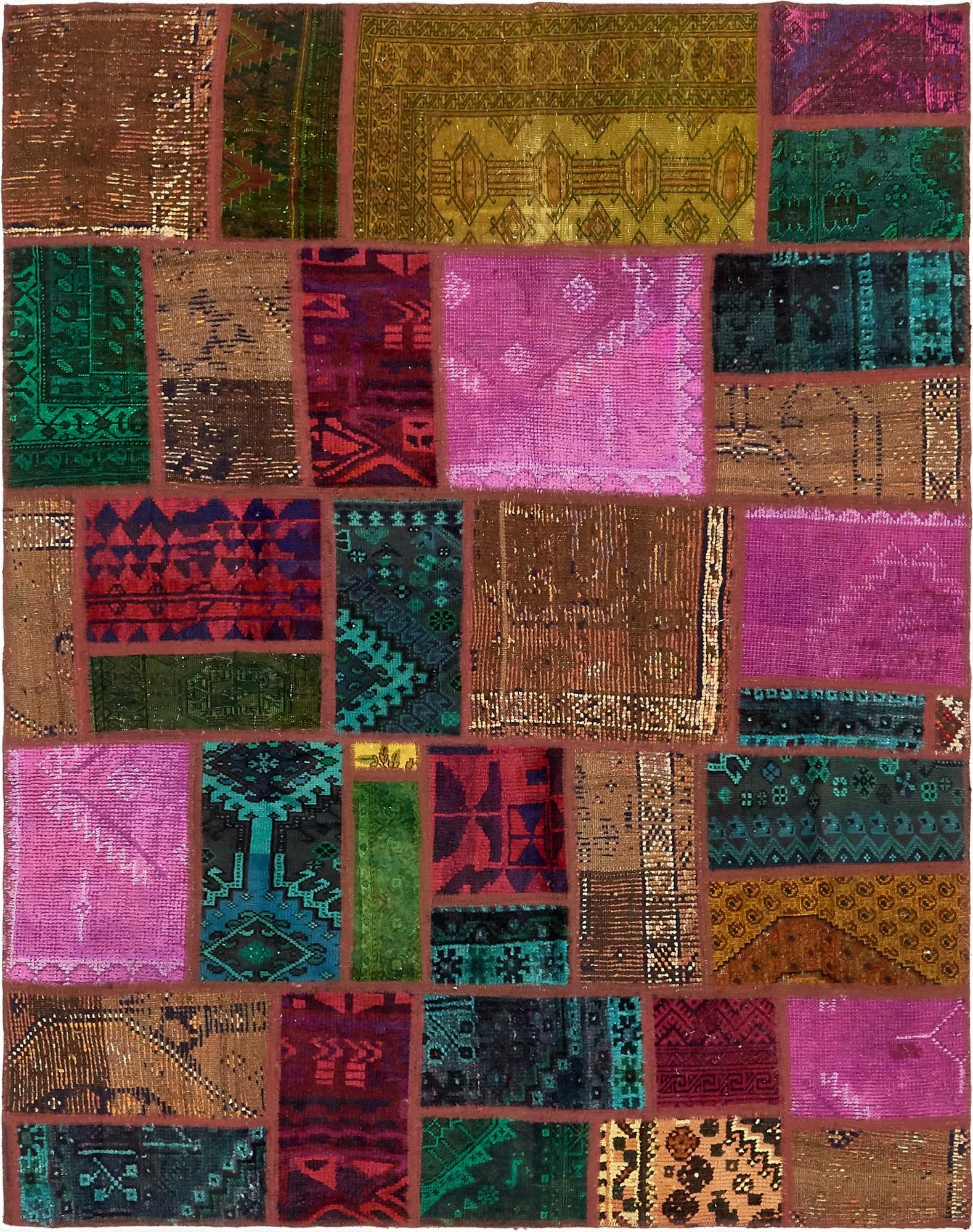  5' 9 x 7' 6  Hand Knotted Ultra Vintage Persian Wool Rug