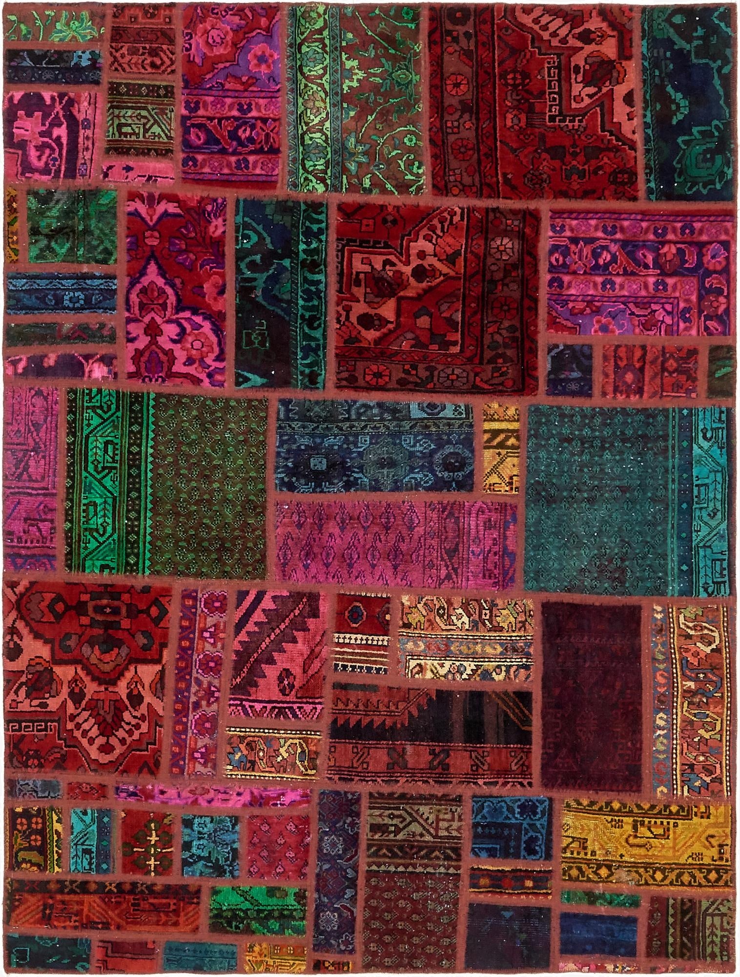  5' 8 x 7' 6  Hand Knotted Ultra Vintage Persian Wool Rug