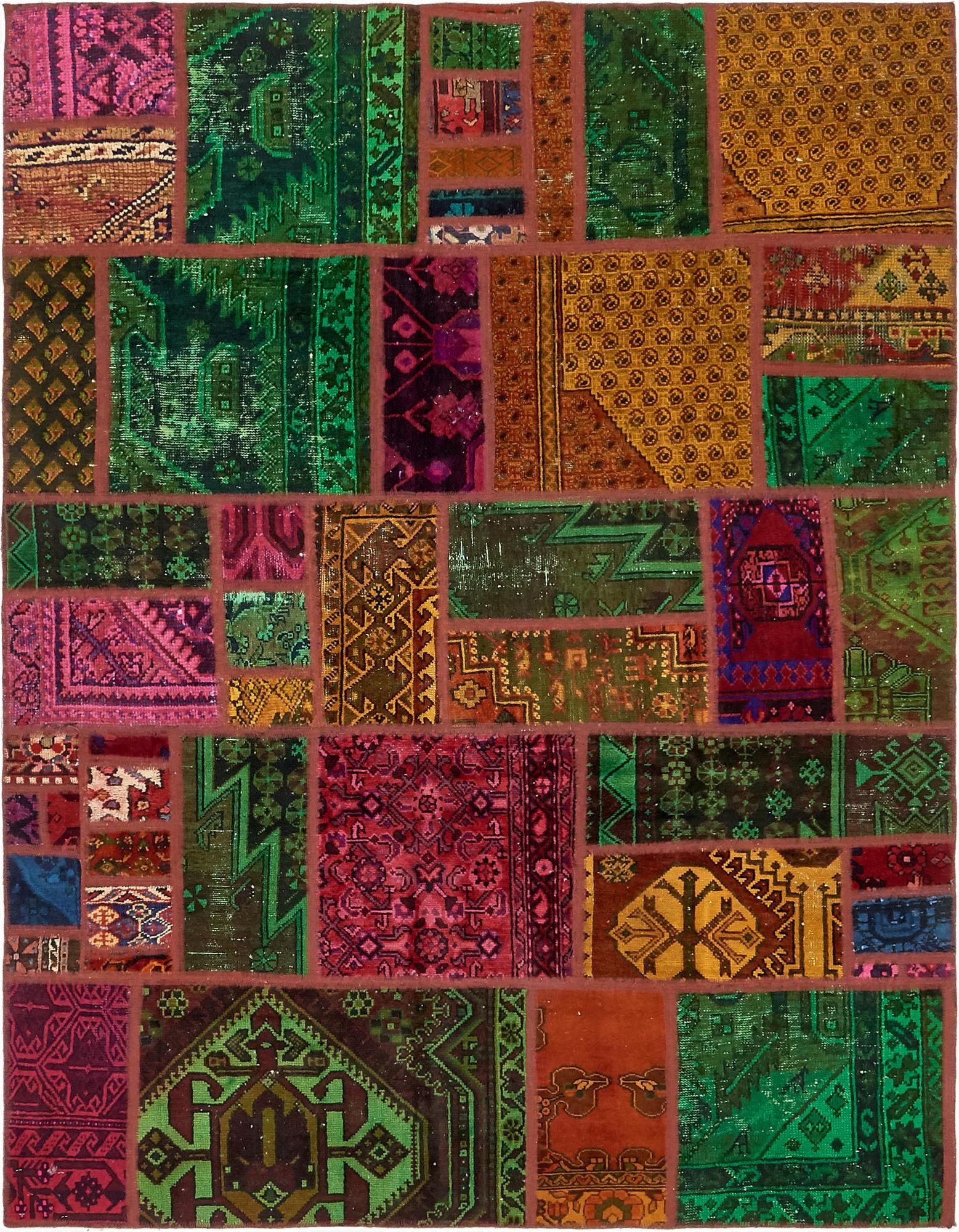  5' 9 x 7' 7  Hand Knotted Ultra Vintage Persian Wool Rug