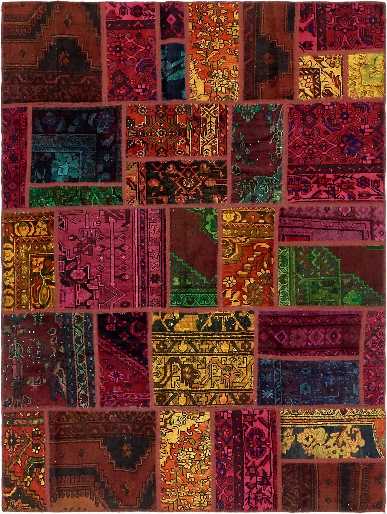  5' 8 x 7' 7  Hand Knotted Ultra Vintage Persian Wool Rug