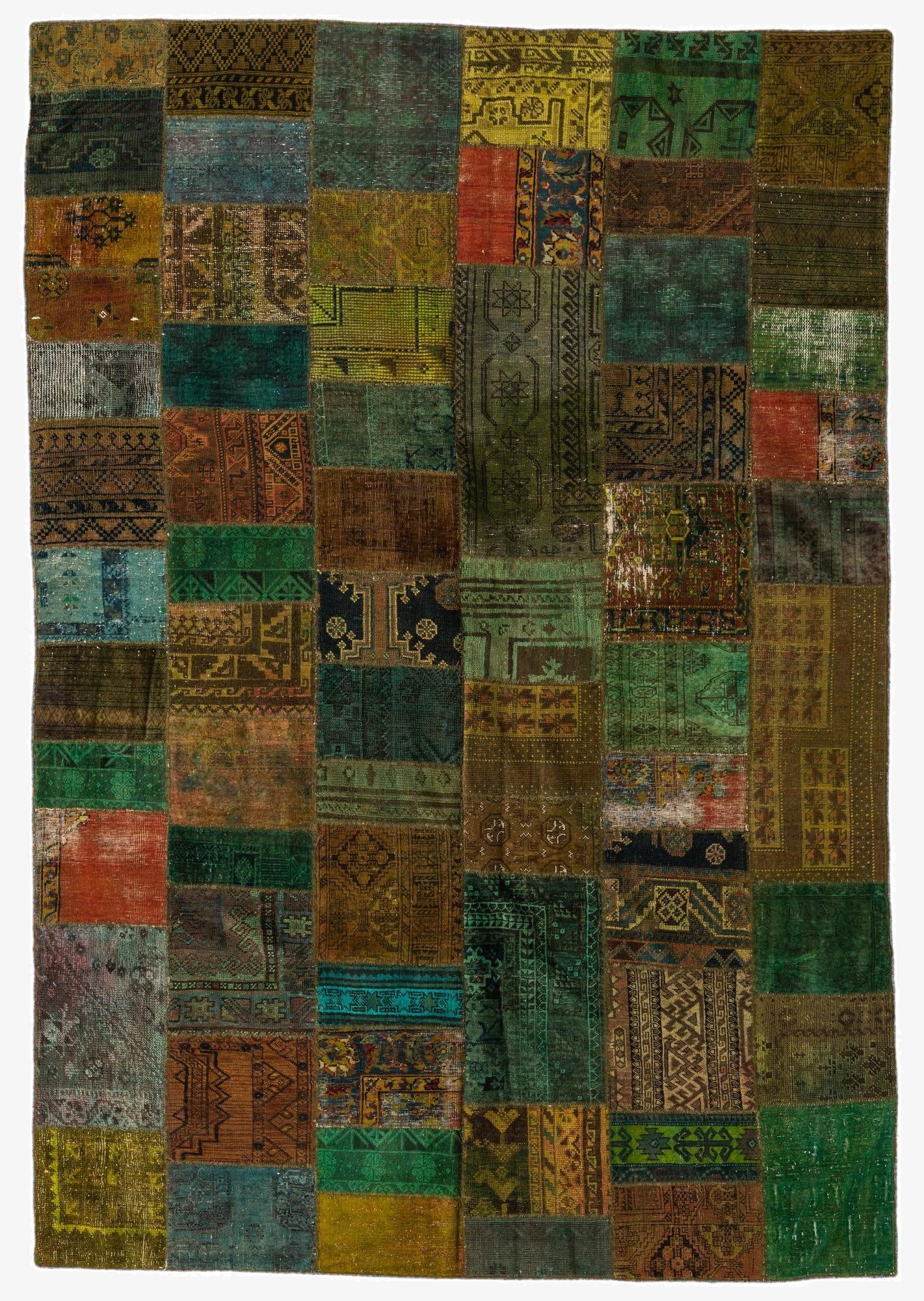  6' 8 x 9' 9  Hand Knotted Ultra Vintage Persian Wool Rug