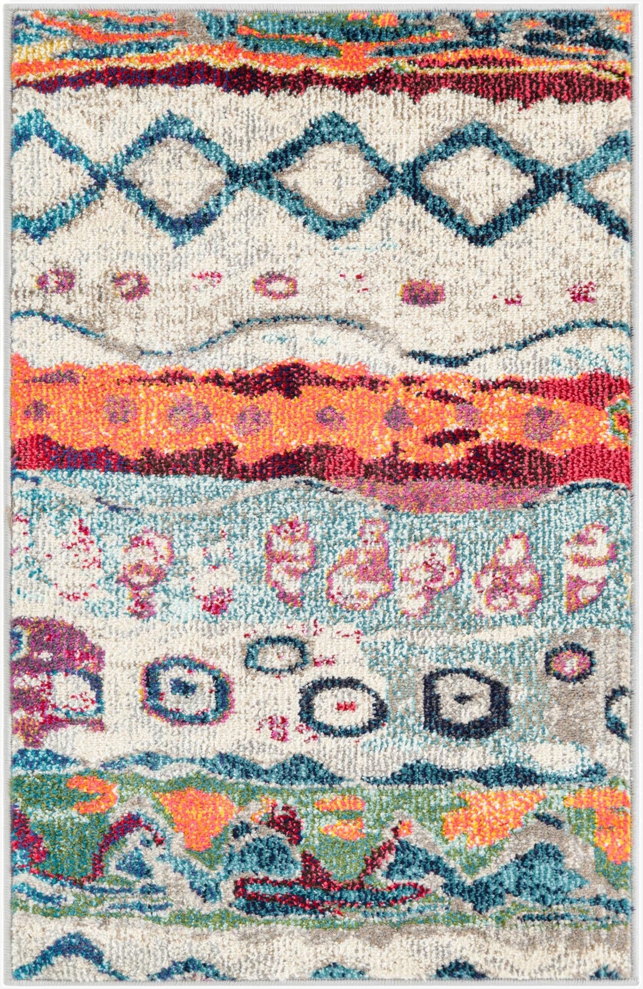  2' 2 x 3'  Washable Vivid Rug