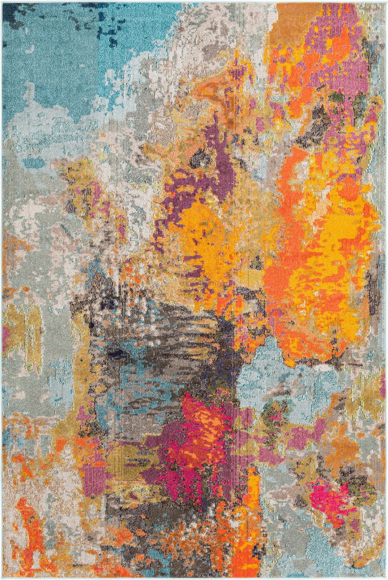 Primary image  6' x 9'  Washable Vivid Rug