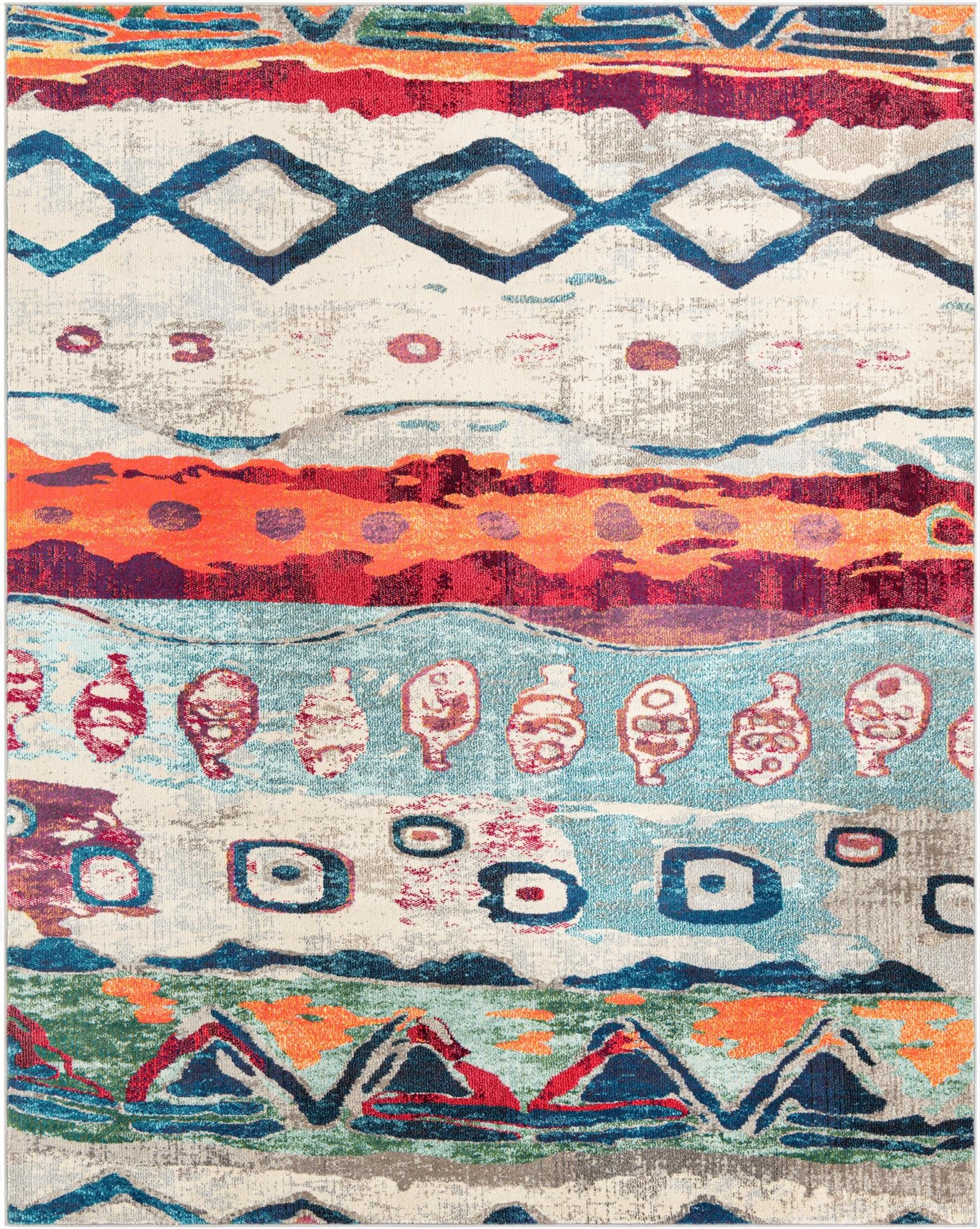  7' 10 x 10'  Washable Vivid Rug