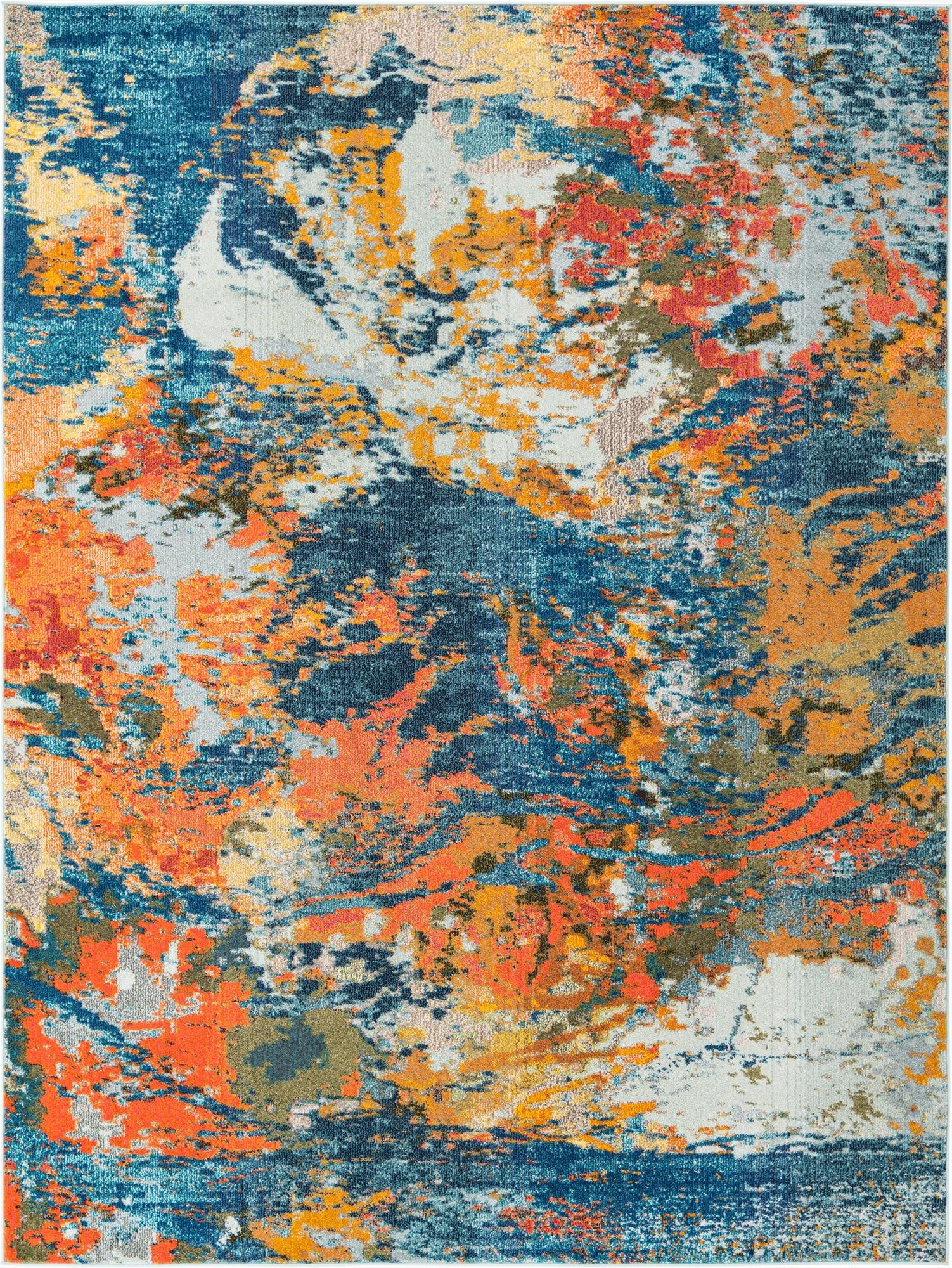  7' 10 x 10'  Washable Vivid Rug