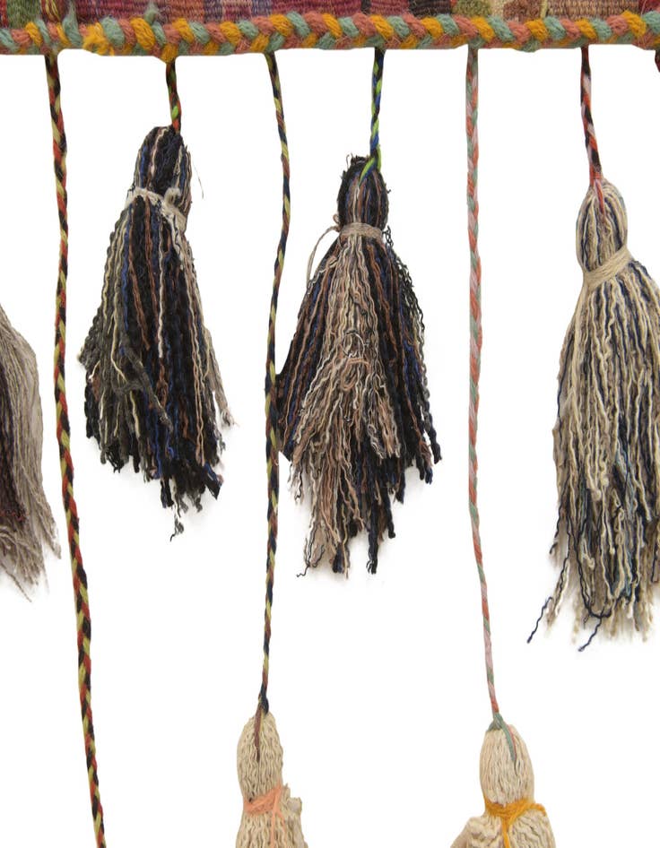 Detail image of 1' 8 x 4' 3 Hand Woven Wall Art Wool Rug