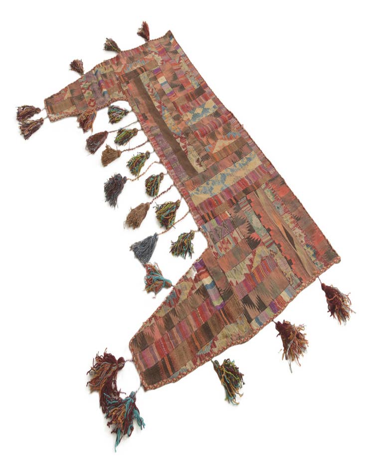 Detail image of  4' 2 x 6' 9  Hand Woven Wall Art Wool Rug