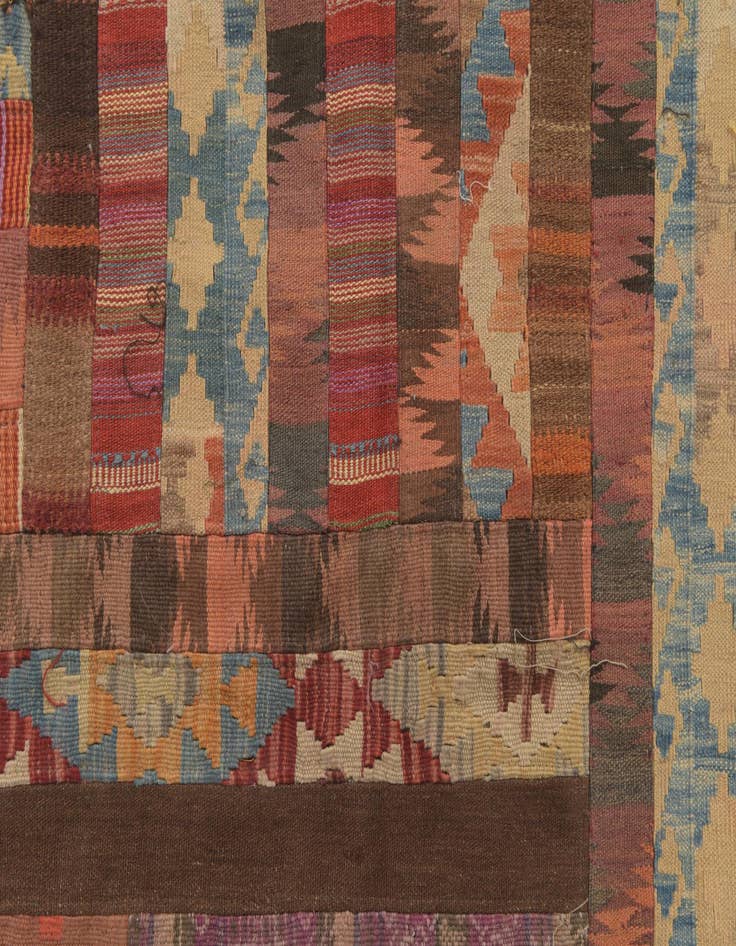 Detail image of  4' 2 x 6' 9  Hand Woven Wall Art Wool Rug