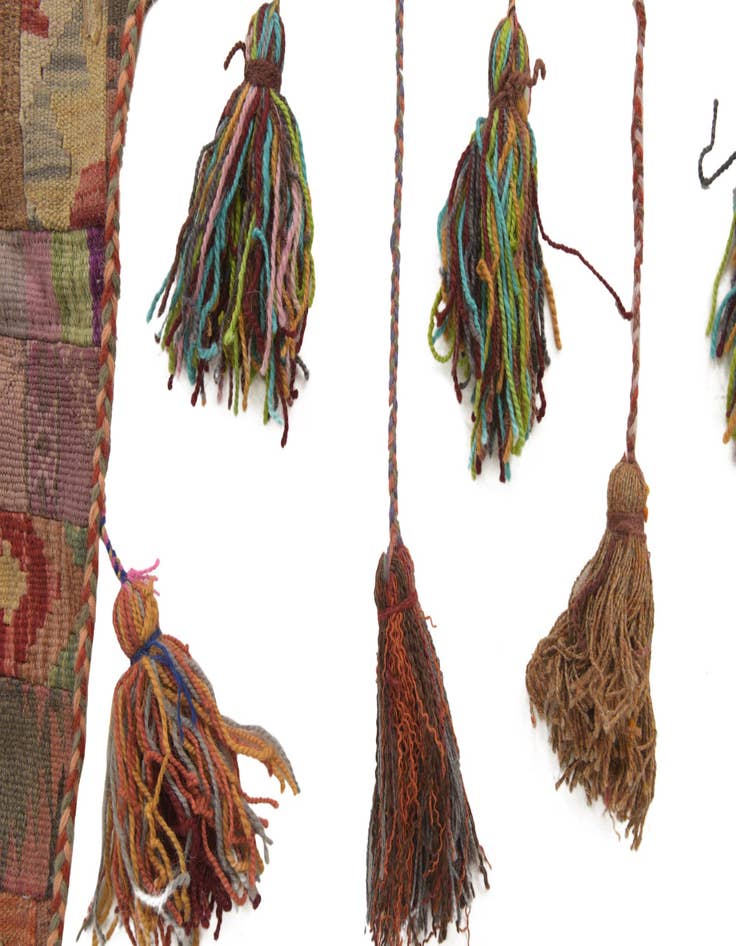 Detail image of  4' 2 x 6' 9  Hand Woven Wall Art Wool Rug