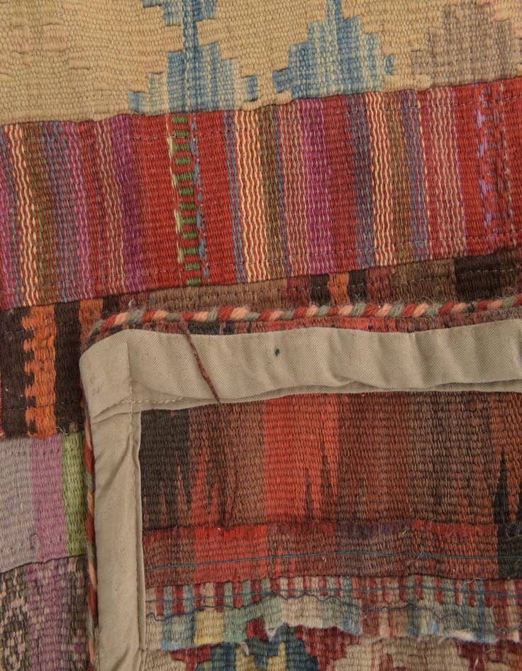 Detail image of  4' 2 x 6' 9  Hand Woven Wall Art Wool Rug