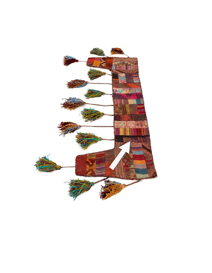 Detail image of  1' 9 x 4' 3  Hand Woven Wall Art Wool Rug