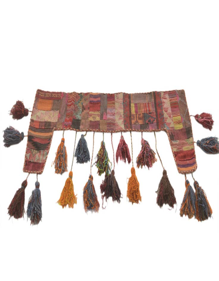 Detail image of 1' 8 x 4' 4 Hand Woven Wall Art Wool Rug