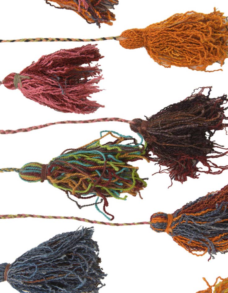 Detail image of 1' 8 x 4' 4 Hand Woven Wall Art Wool Rug