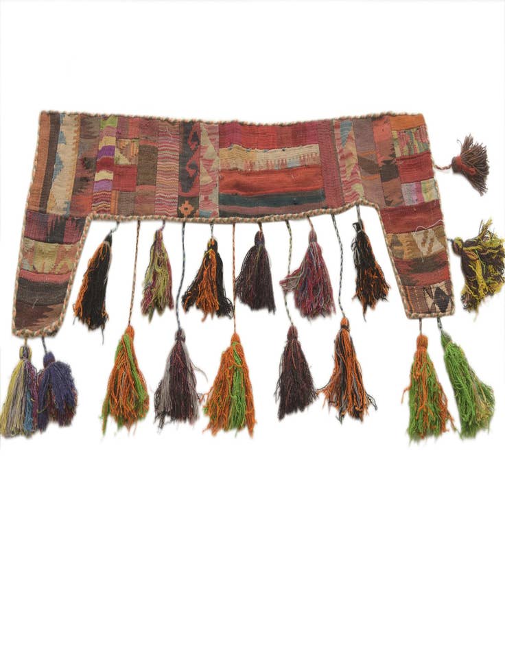 Detail image of 1' 7 x 4' 5 Hand Woven Wall Art Wool Rug