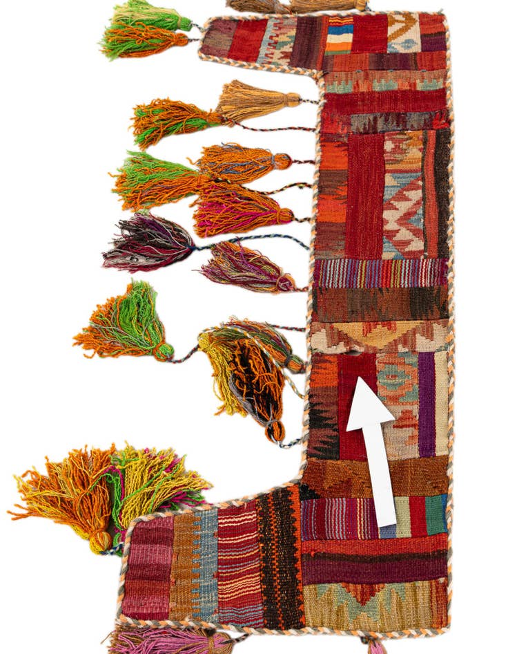 Detail image of  1' 8 x 4' 5  Hand Woven Wall Art Wool Rug