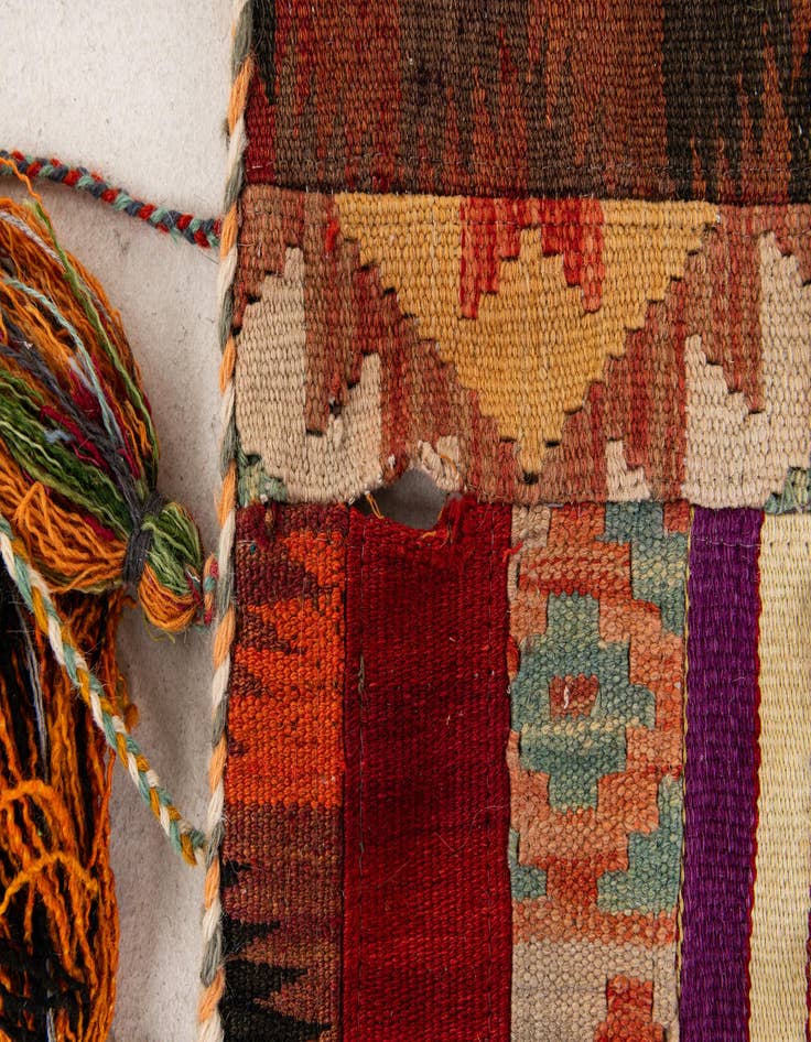 Detail image of  1' 8 x 4' 5  Hand Woven Wall Art Wool Rug