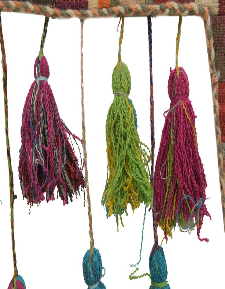 Detail image of 1' 8 x 4' 4 Hand Woven Wall Art Wool Rug