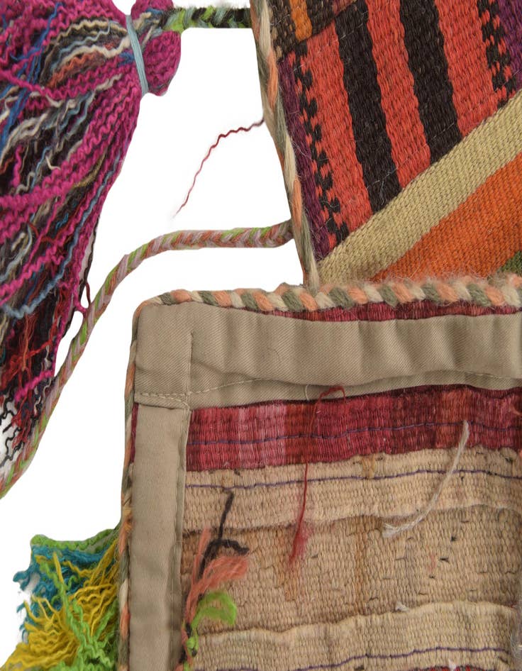 Detail image of 1' 8 x 4' 4 Hand Woven Wall Art Wool Rug