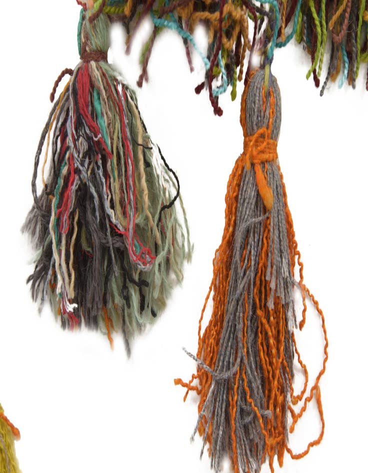 Detail image of 1' 8 x 4' 4 Hand Woven Wall Art Wool Rug